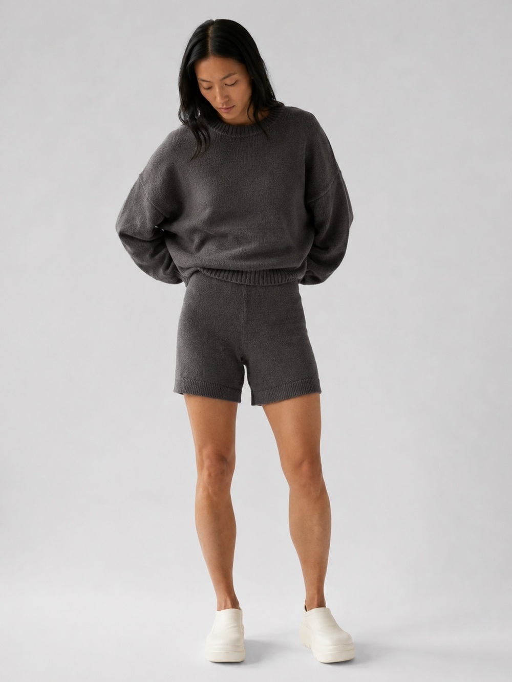 James Street Co. Rae Knitted 100% Cotton Shorts Capsule Travel Peru | Size L